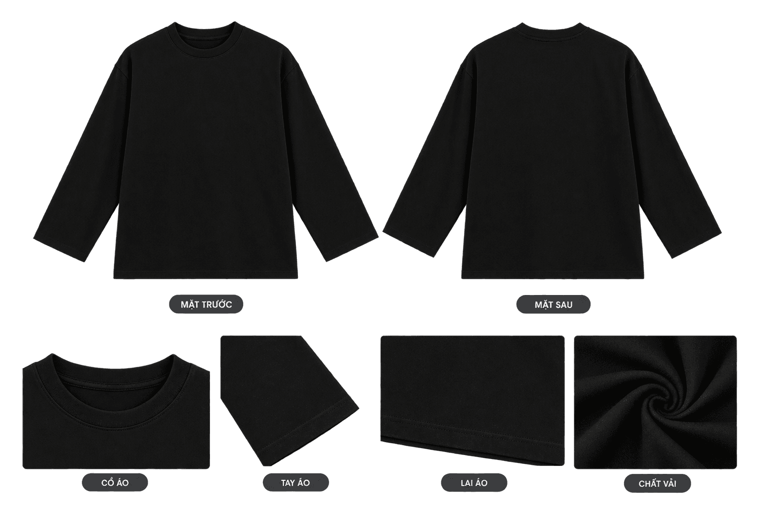 Áo Dài Tay Thu Đông Chất Liệu Cotton 100%